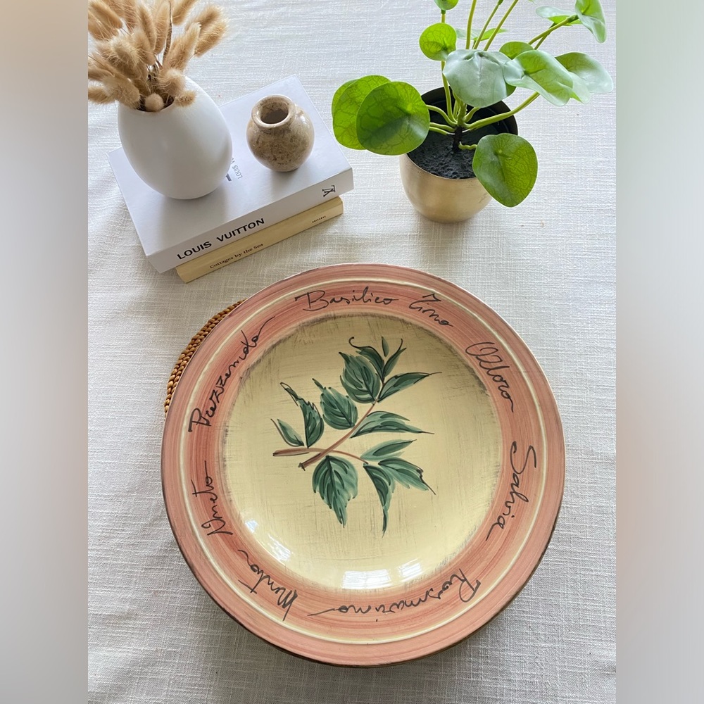 VINTAGE MARCO E CHRISTINA LARGE HANDPAINTED BOWL MADE IN ITALY